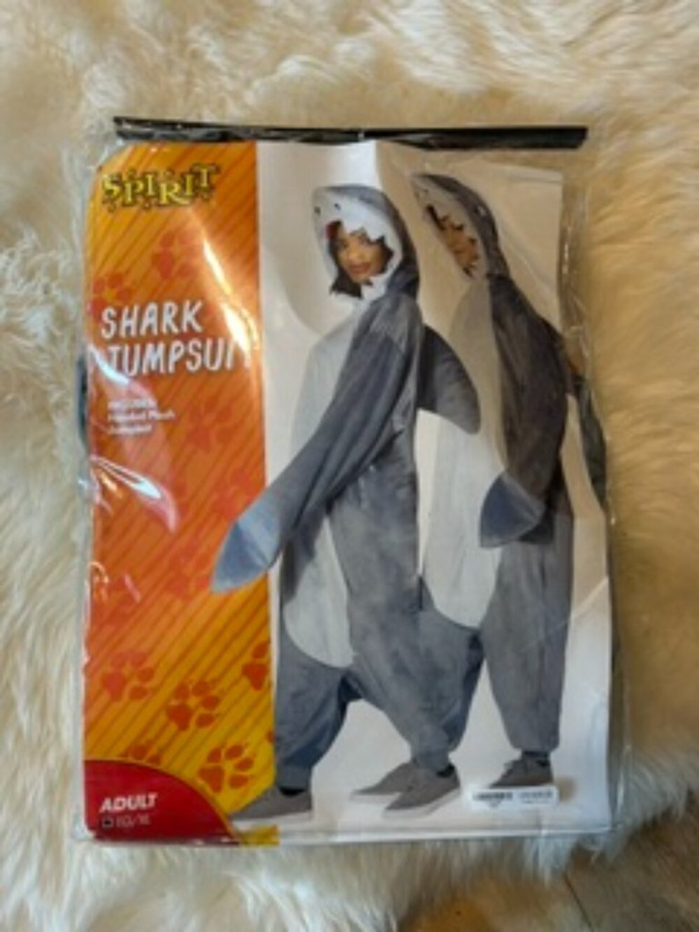 Spirit costume, Shark Jumpsuit, size large, for men or women